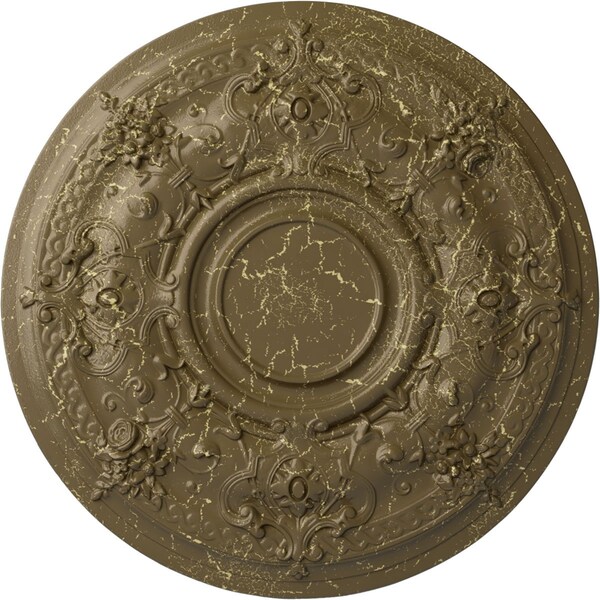 Ekena Millwork Darnay Ceiling Medallion (Fits Canopies up to 7 1/4"), 29 1/4"OD x 2"P, Mississippi Mud Crackle CM29DAMMC - main